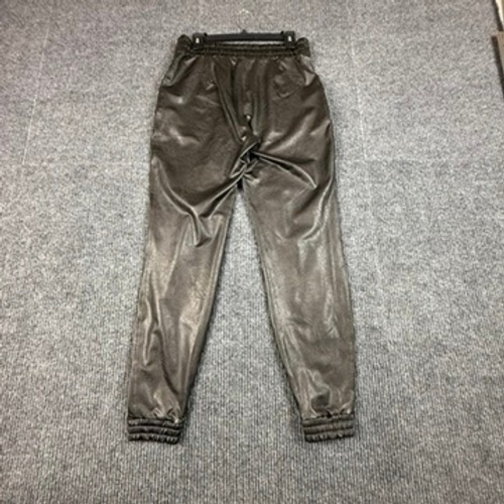 Spanx Faux Leather Joggers Womens Large Black High Waisted Pocket Pants 20283R - Picture 2 of 15
